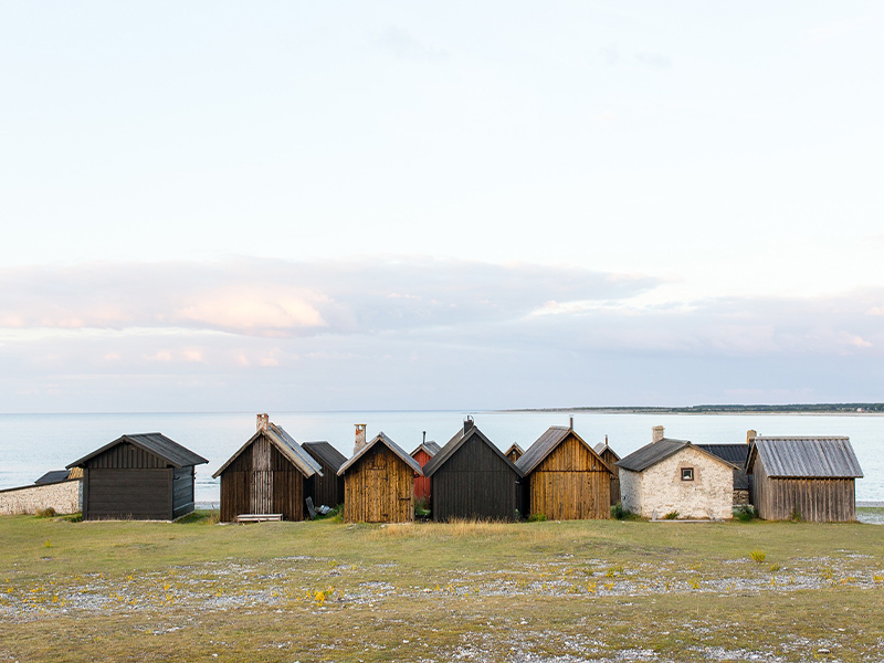Fischerhäuser am Meer